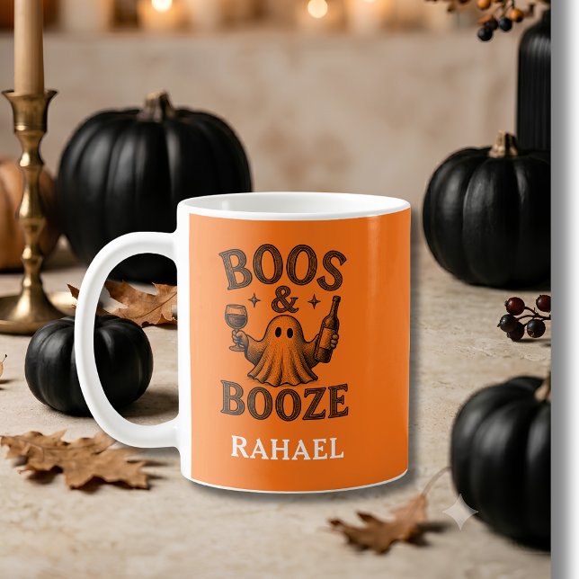 Boos & Booze Vintage Geist Kaffeetasse (Von Creator hochgeladen)