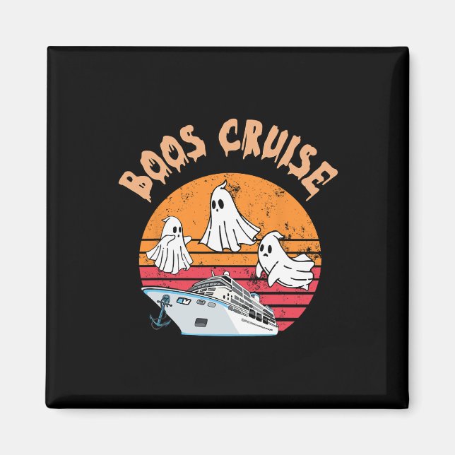 Boos Cruise Trip Sonniges Halloween Kostüme Matchi Magnet (Vorne)