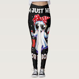 Boos Halloween Funny Wine Ghost - Frauen Leggings