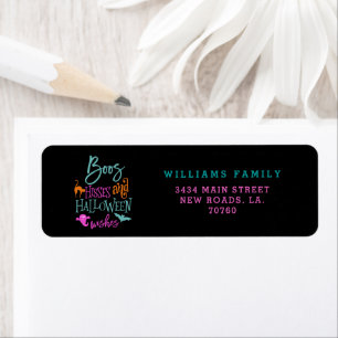 Boos Hisses and Halloween Wish Label