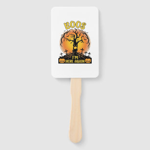 Boos ich bin wieder da Halloween Gruseliger Baum K Fächer
