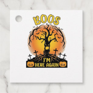 Boos ich bin wieder da Halloween Gruseliger Baum K Geschenkanhänger