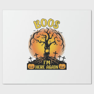 Boos Ich Bin Wieder Da Halloween Gruseliger Baum K Geschenkpapier