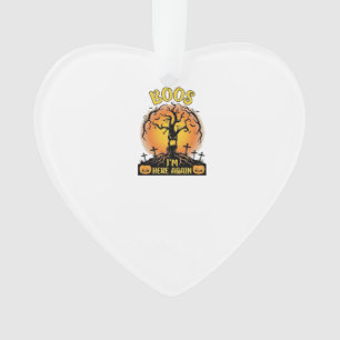 Boos ich bin wieder da Halloween Gruseliger Baum K Ornament
