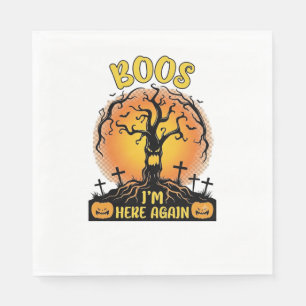 Boos ich bin wieder da Halloween Gruseliger Baum K Serviette
