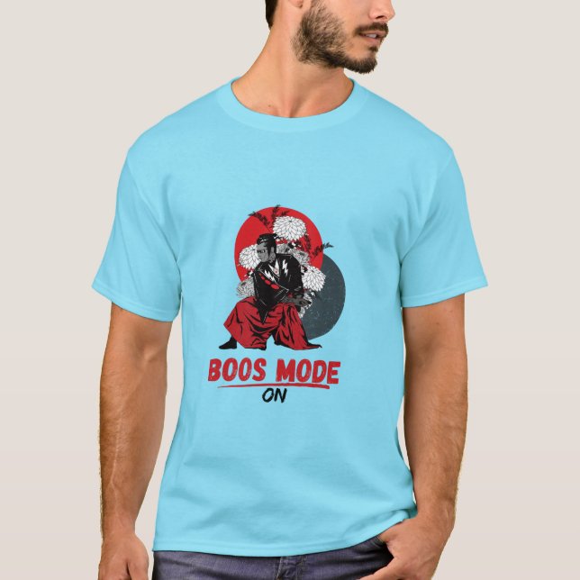 "Boos Mode Samurai" T-Shirt (Vorderseite)