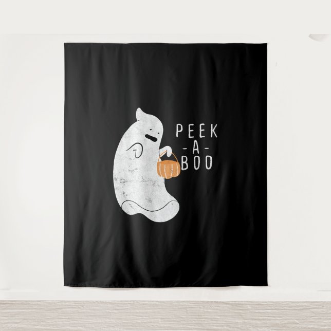 Boos Pumpkin Halloween Wandteppich (Vorderseite)