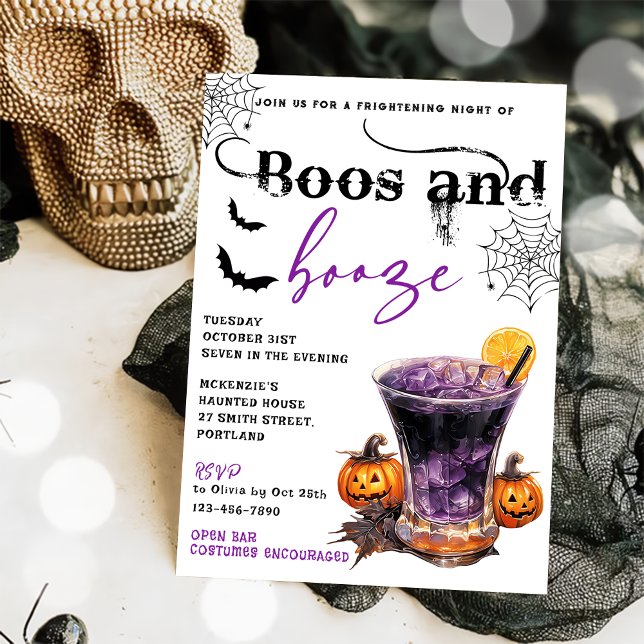 Boos und Ankurbelung des Halloween-Party Einladung (Von Creator hochgeladen)