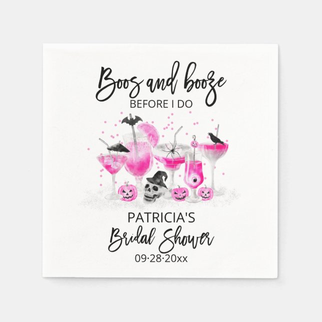 Boos und Boost, bevor ich Brautparty Napkins Serviette (Vorderseite)