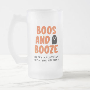 Boos und Booze Adult Halloween Niedlich Ghost Mattglas Bierglas