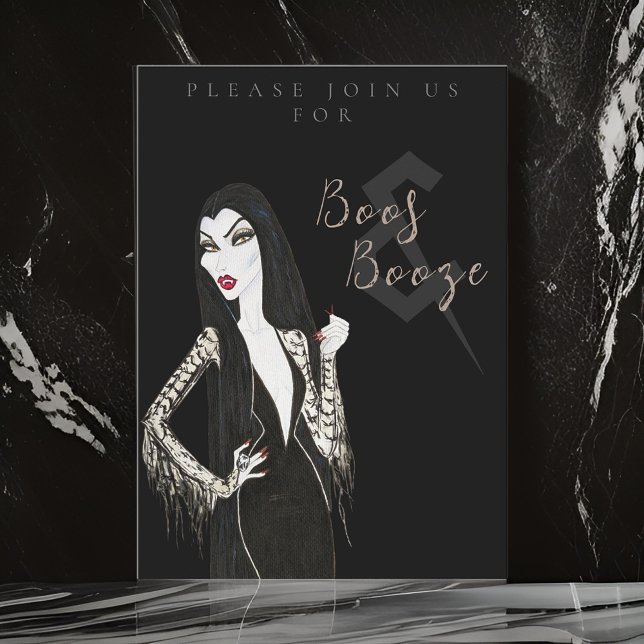 Boos und Booze Adult Halloween-Party Einladung (Von Creator hochgeladen)