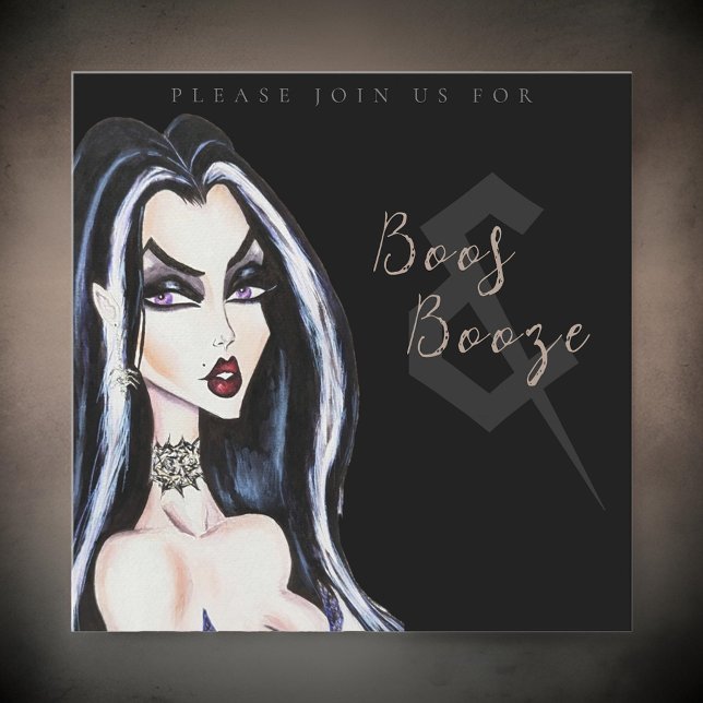 Boos und Booze Adult Halloween-Party Einladung (Von Creator hochgeladen)