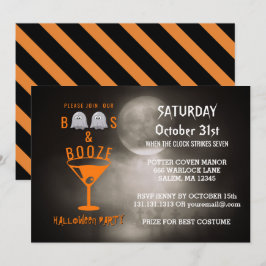 Boos und Booze Adult Halloween-Party Friedhof Einladung