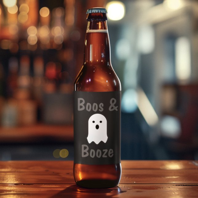 Boos und Booze Halloween Bierflaschenetikett (Von Creator hochgeladen)