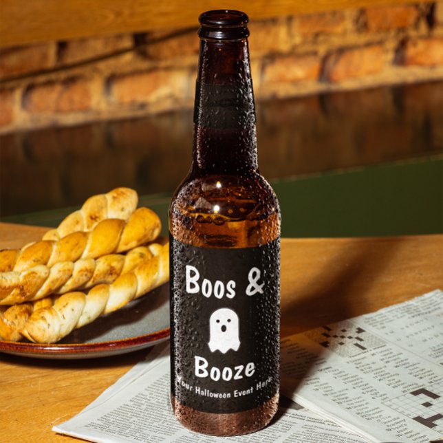 Boos und Booze Halloween Bierflaschenetikett (Von Creator hochgeladen)