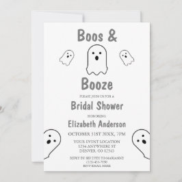 Boos und Booze Halloween Brautparty Einladung