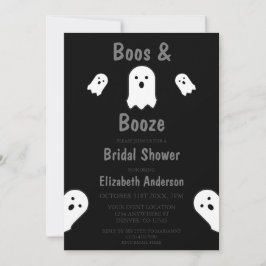 Boos und Booze Halloween Brautparty Einladung