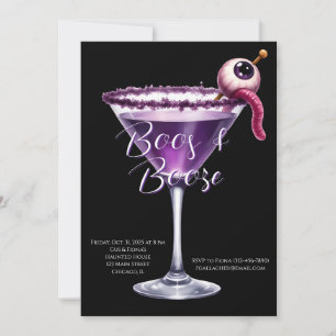 Boos und Booze Halloween Cocktail Party Einladung