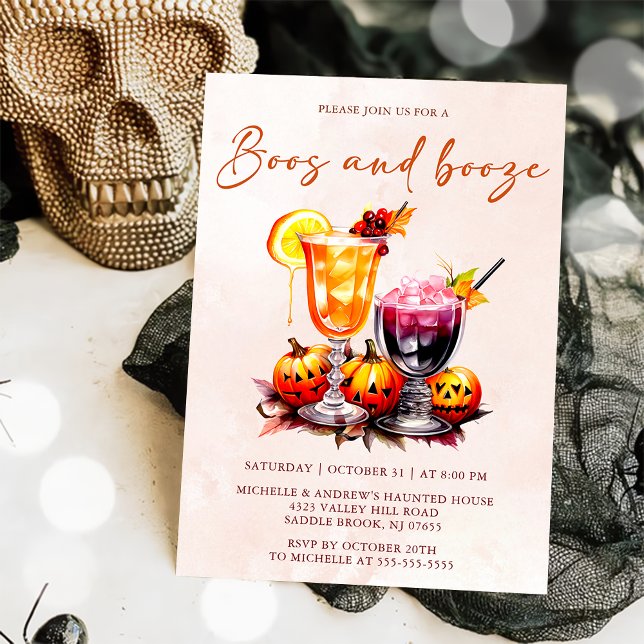 Boos und Booze Halloween Einladung (Von Creator hochgeladen)