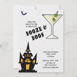 Boos und Booze Halloween Elegant Einladung