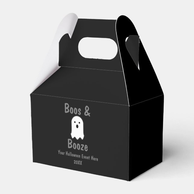 Boos und Booze Halloween Geschenkschachtel (Vorderseite)