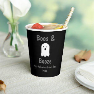 Boos und Booze Halloween Pappbecher