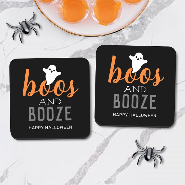 Boos und Booze-Halloween-Party Getränkeuntersetzer (Von Creator hochgeladen)