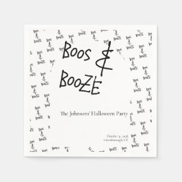 Boos und Booze Halloween-Party Minimal Serviette