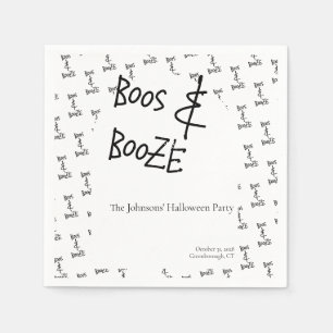 Boos und Booze Halloween-Party Minimal Serviette