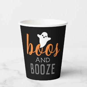 Boos und Booze-Halloween-Party Pappbecher