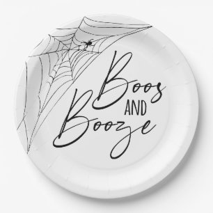 Boos und Booze-Halloween-Party Pappteller