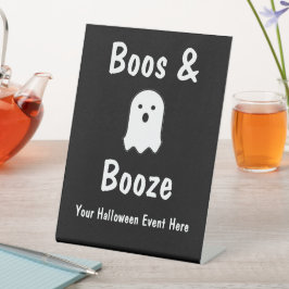 Boos und Booze Halloween Sockelschild