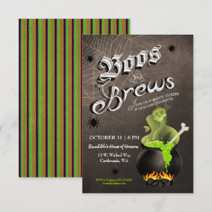 Boos und Brews-Halloween-Cocktail-Party Einladung