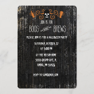 Boos und Brews Halloween Einladungs-Design Einladung