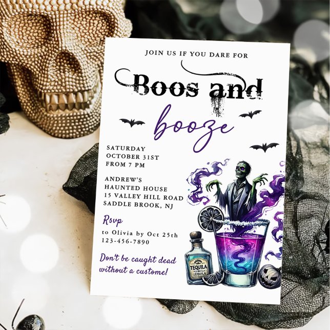 Boos und Halloween-Party steigern Einladung (Von Creator hochgeladen)