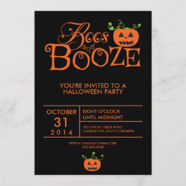 Boos-und Schnaps-Halloween-Party-Einladung Einladung