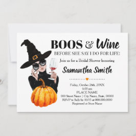 Boos und Wein bevor ich halb Brautparty Einladung