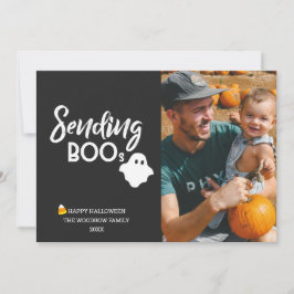 "Boo's versenden" Foto mit Süßigkeiten Karte