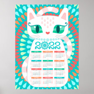 Booshie Cat Calendar Poster 2022