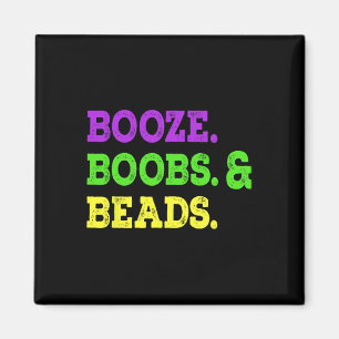 Boost Breast Beads Funny Mardi Gras Karneval Party Magnet