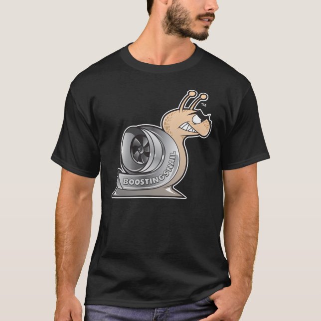 BoostingSnail Logo-T - Shirt SCHWARZES (Vorderseite)