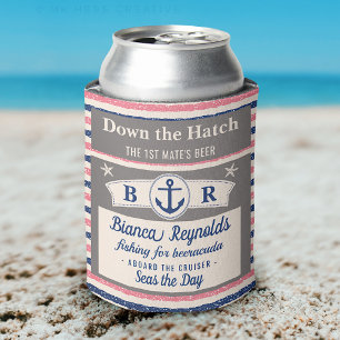 Boot 1. Mate Nautical Sailor Niedliches Bier gestr Dosenkühler