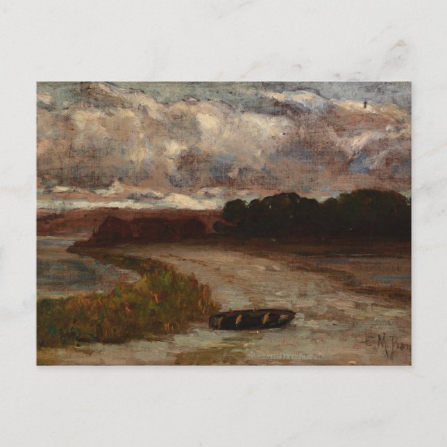 Boot an der Küste - Edward Mitchell Banister Postkarte (Vorderseite)