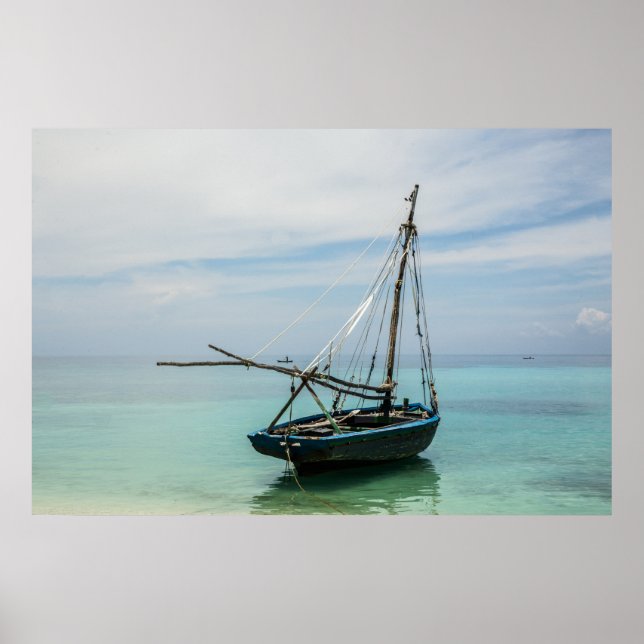 Boot auf Cocoyer Beach - Haiti 2018 Poster (Vorne)