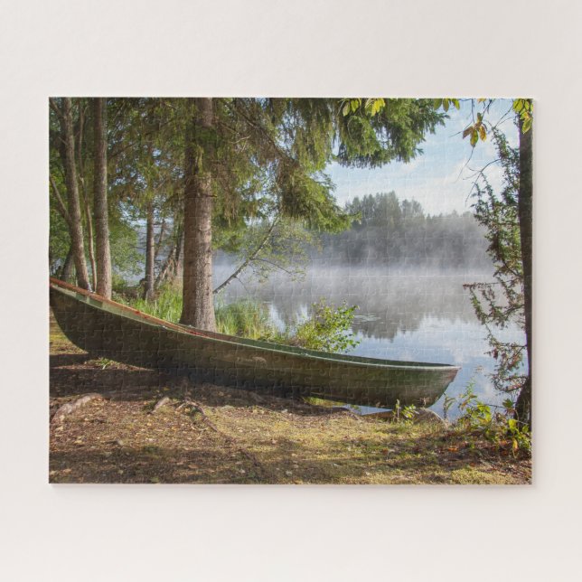 Boot auf dem Landschaftlichen Jigsaw Puzzle (Horizontal)