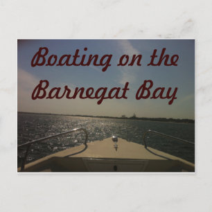 Boot auf der Bucht von Barnegat Postkarte