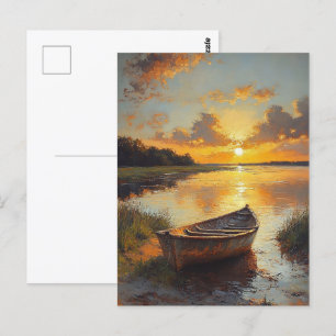 Boot auf der Mälzerei Postkarte