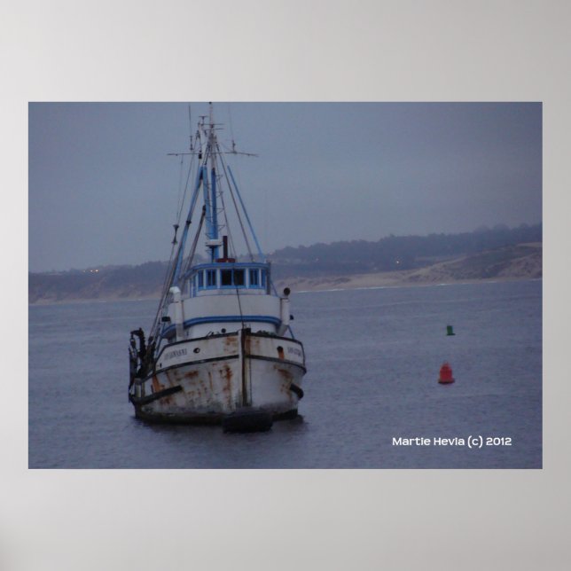 Boot auf der Monterey Bay Poster (Vorne)