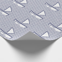Boot auf Waves Wrapping Paper Geschenkpapier