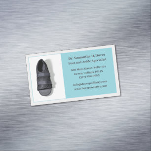 Boot Blue Foot Doctor Podiatry Podiatrist Magnetische Visitenkarte